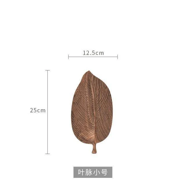 Walnut Snack Tray Leaf Plates - Image 2