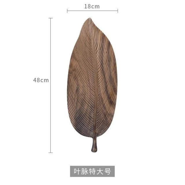 Walnut Snack Tray Leaf Plates - Image 8
