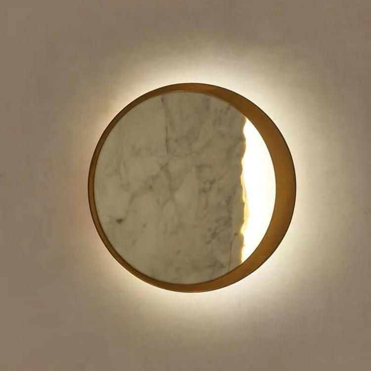 Waning Gibbous Moon Led Marble Wall Lamp - Image 2