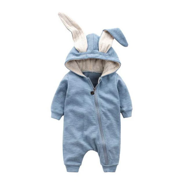 Warm Bunny Ear Rompers Winter Infant Rabbit Style Jumpsuit - Image 6