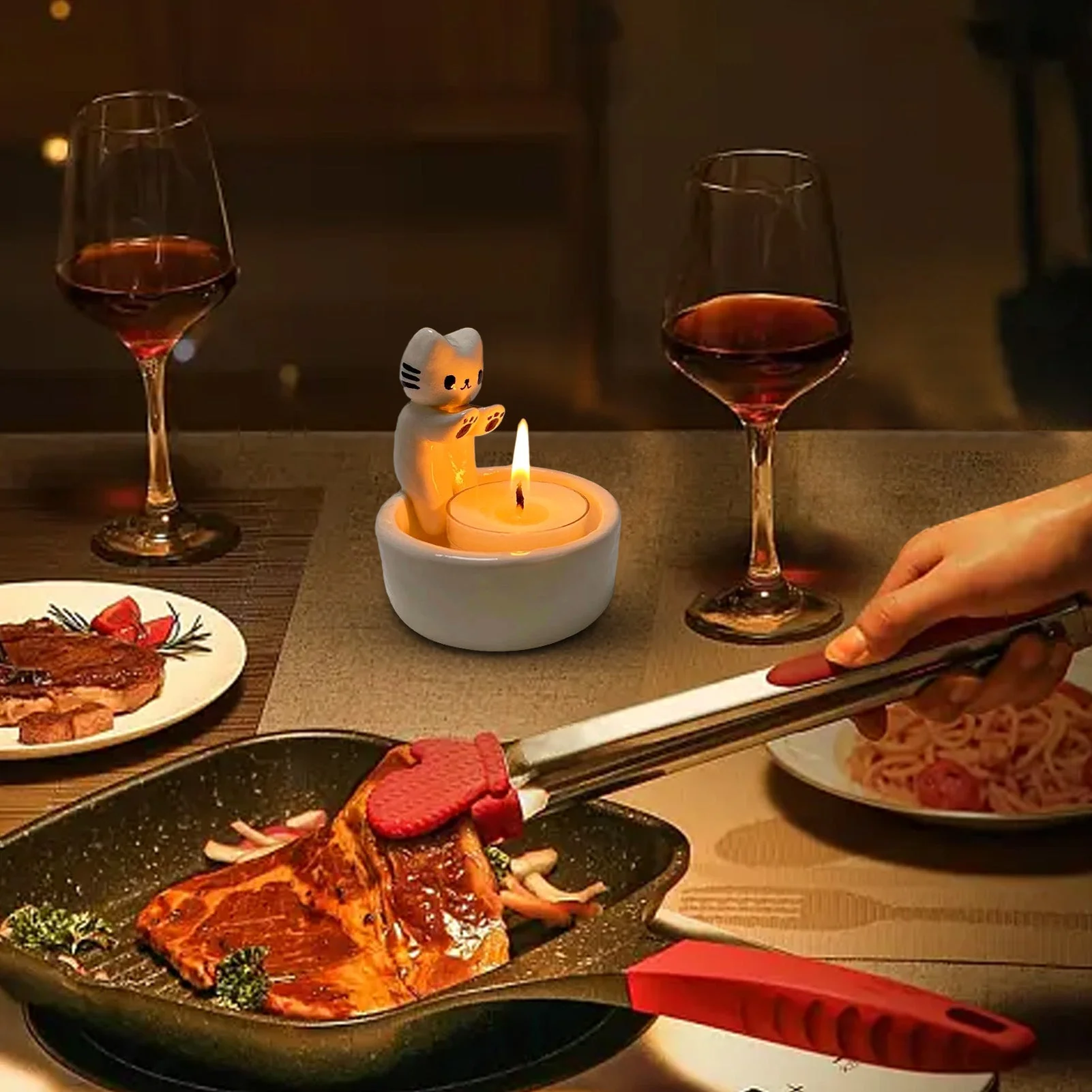 Warm Cat Candle Holder - Image 2