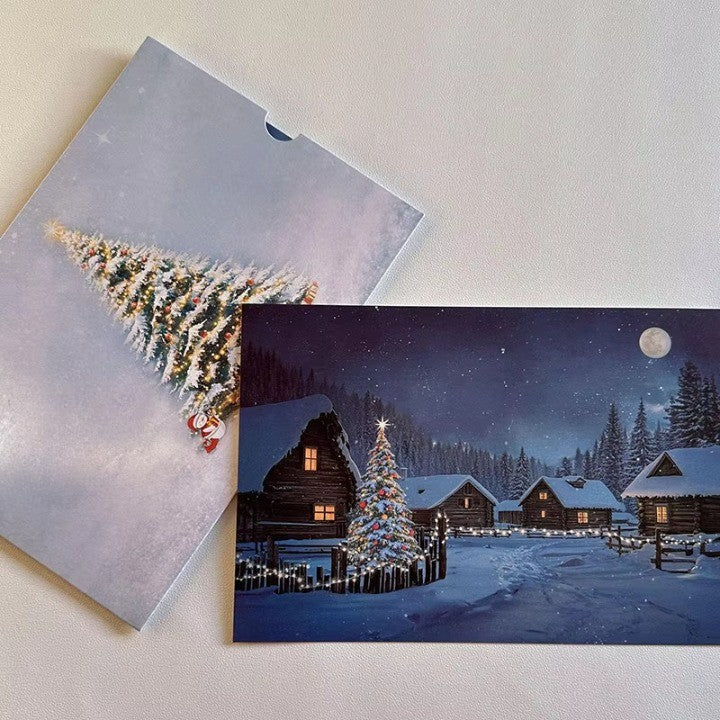 Warm Glow Hidden Flame Reveal Mystical Winter Postcard - Image 3