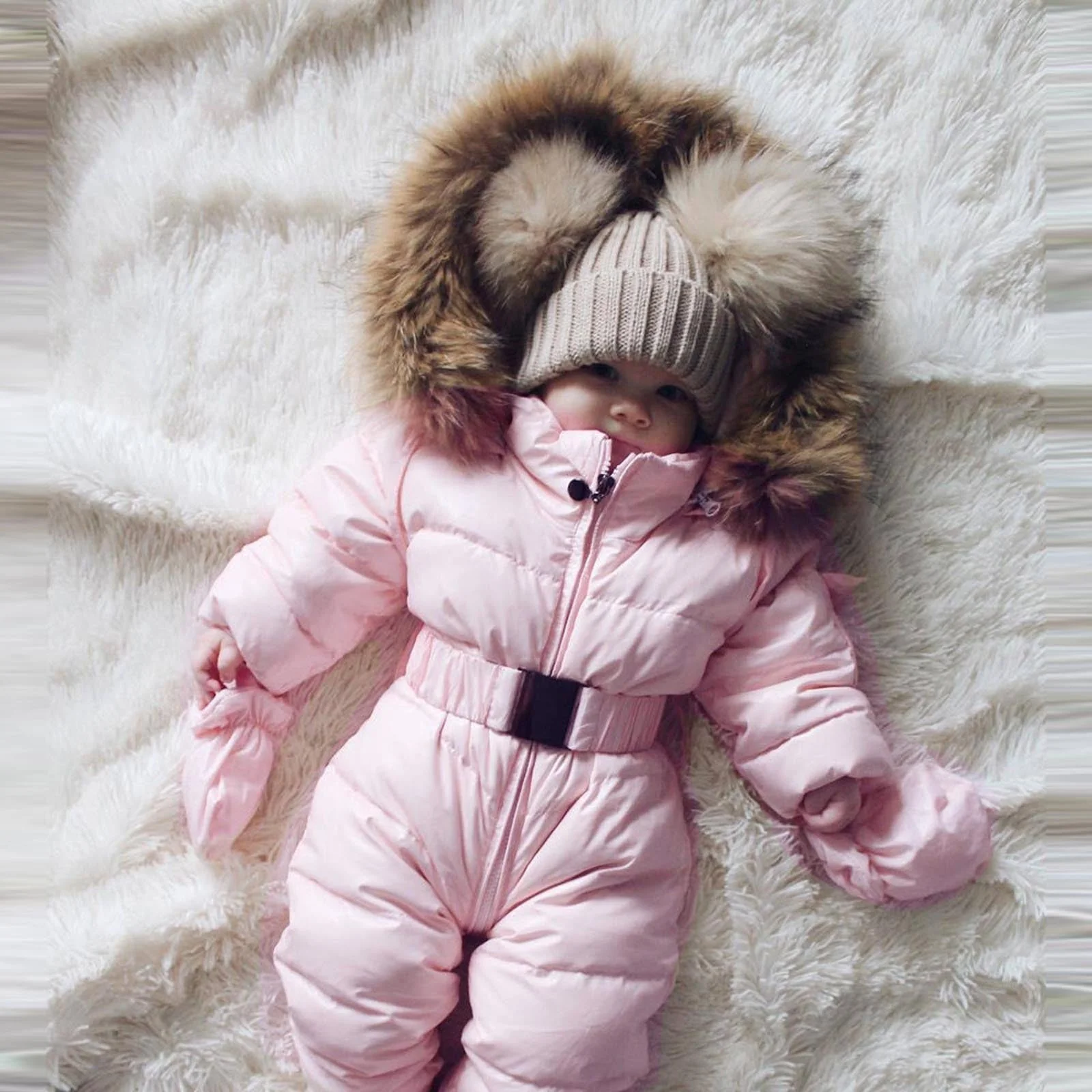 Warm Long Sleeve Hooded Baby Coat - Image 2