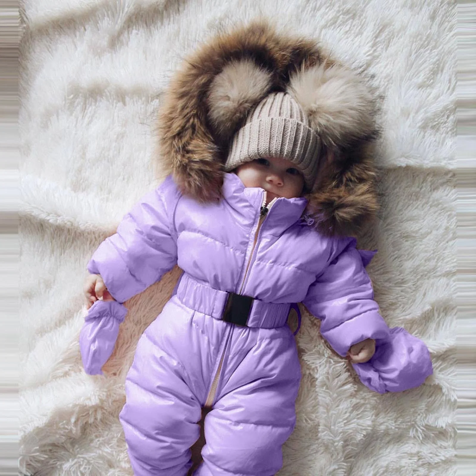 Warm Long Sleeve Hooded Baby Coat - Image 6