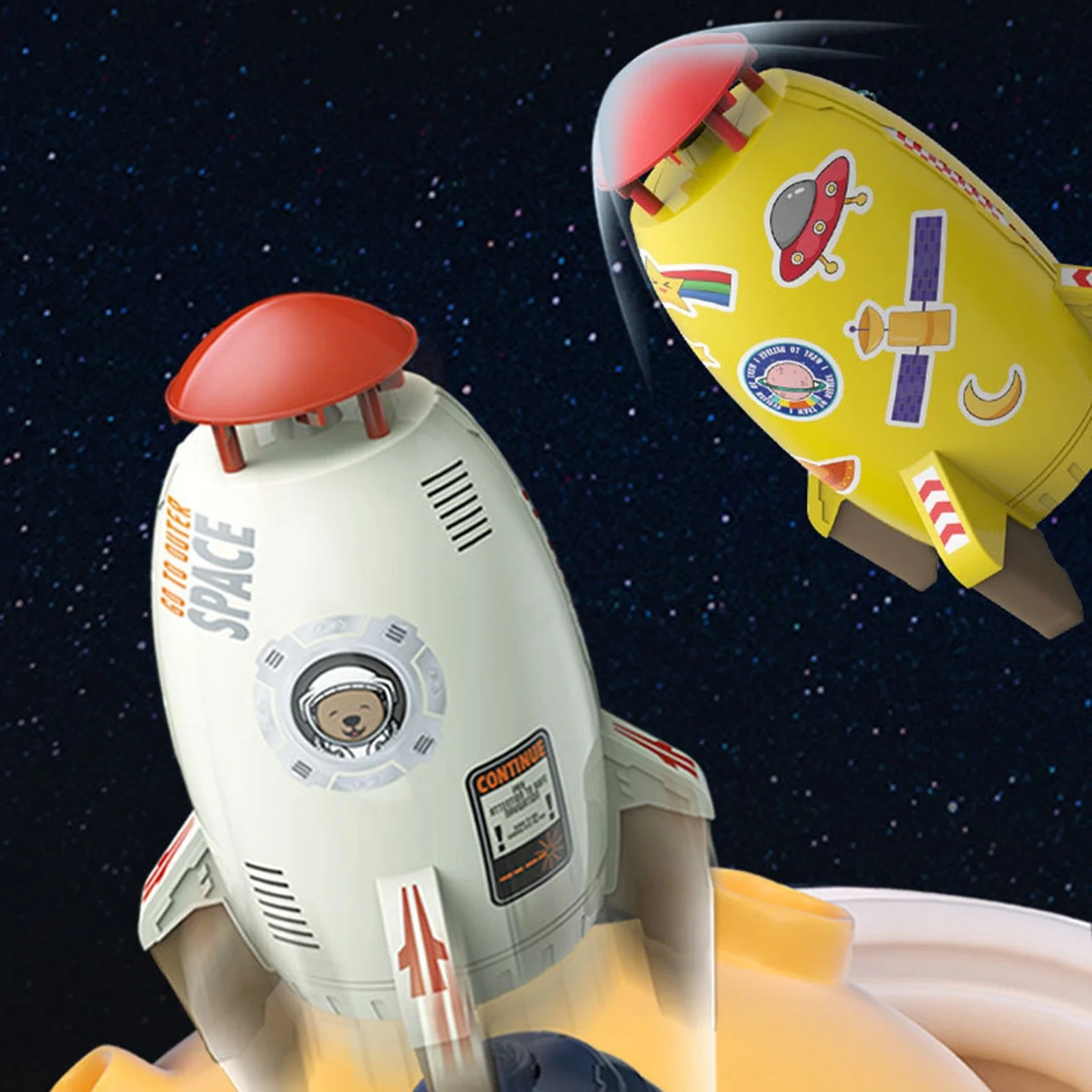 Water Spray Space Rocket Launcher Kids Toy - Image 2