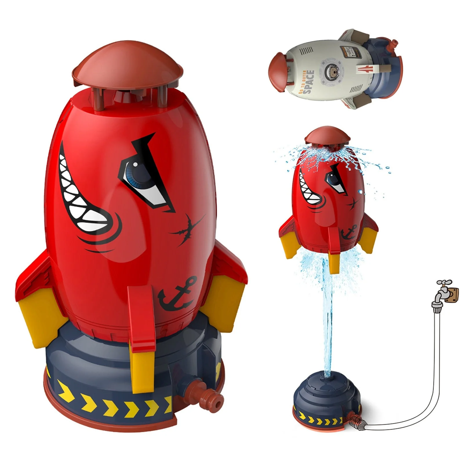 Water Spray Space Rocket Launcher Kids Toy - Image 8