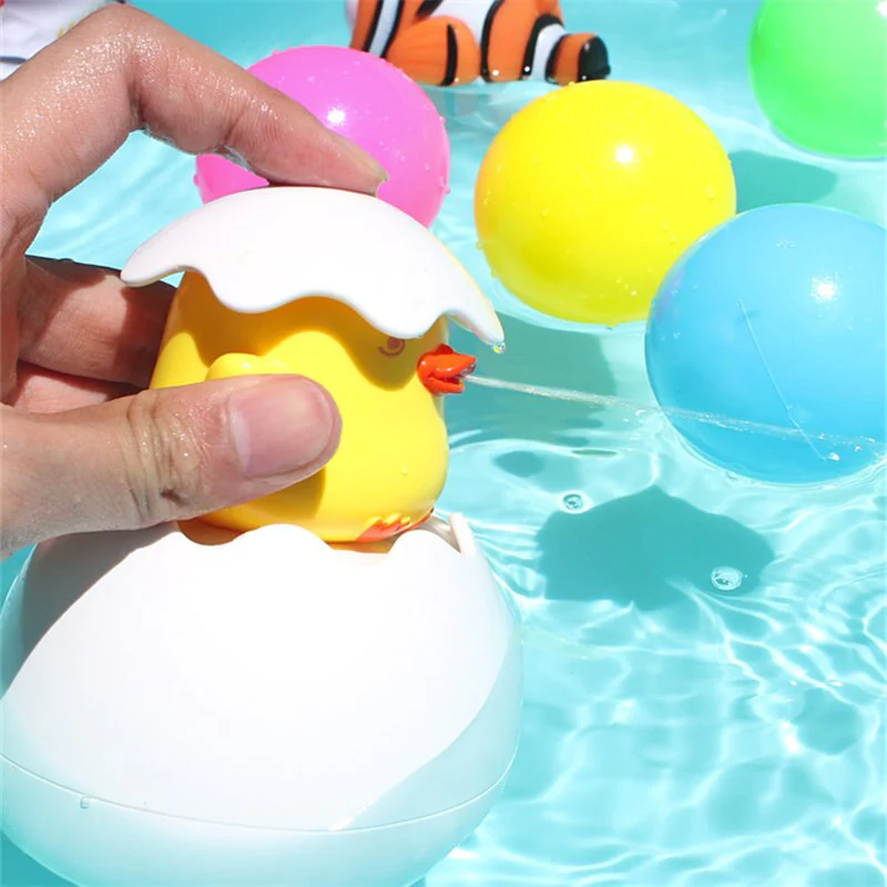 Water Sprinkler Egg Shape Baby Bath Toy - Image 2