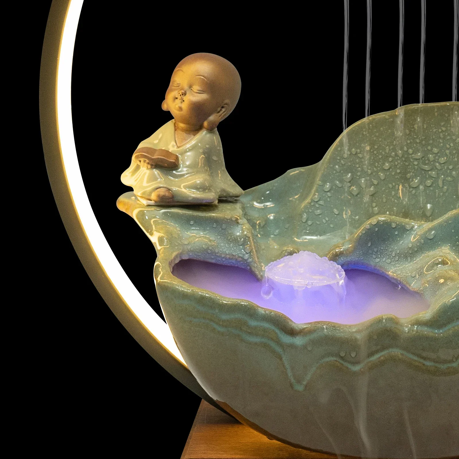 Waterfall Fortune LED Incense Burner Zen Decor - Image 6