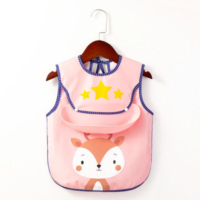 Waterproof Cute Animal Print Baby Apron - Image 15