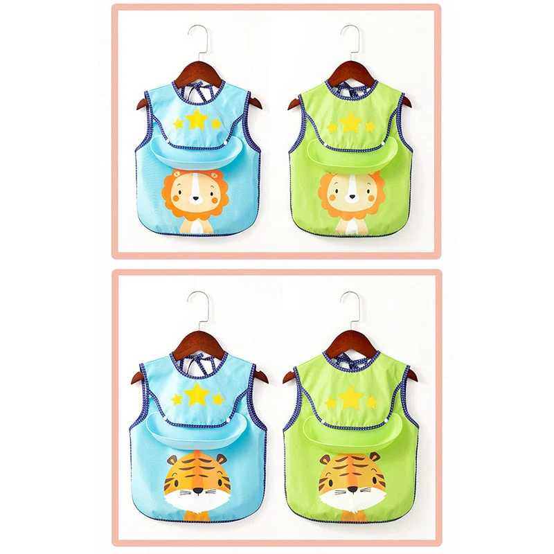 Waterproof Cute Animal Print Baby Apron - Image 7