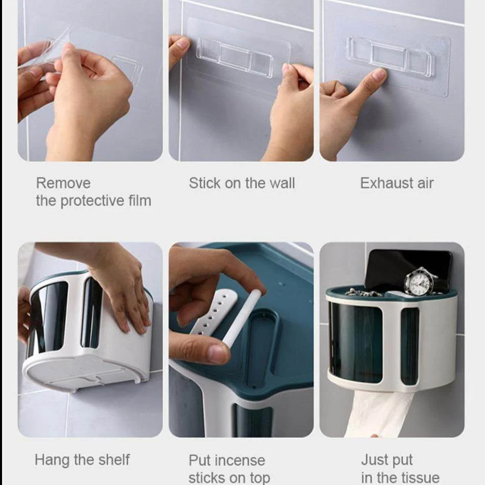 Waterproof No-drill Bathroom Accessories Organizer - Image 3