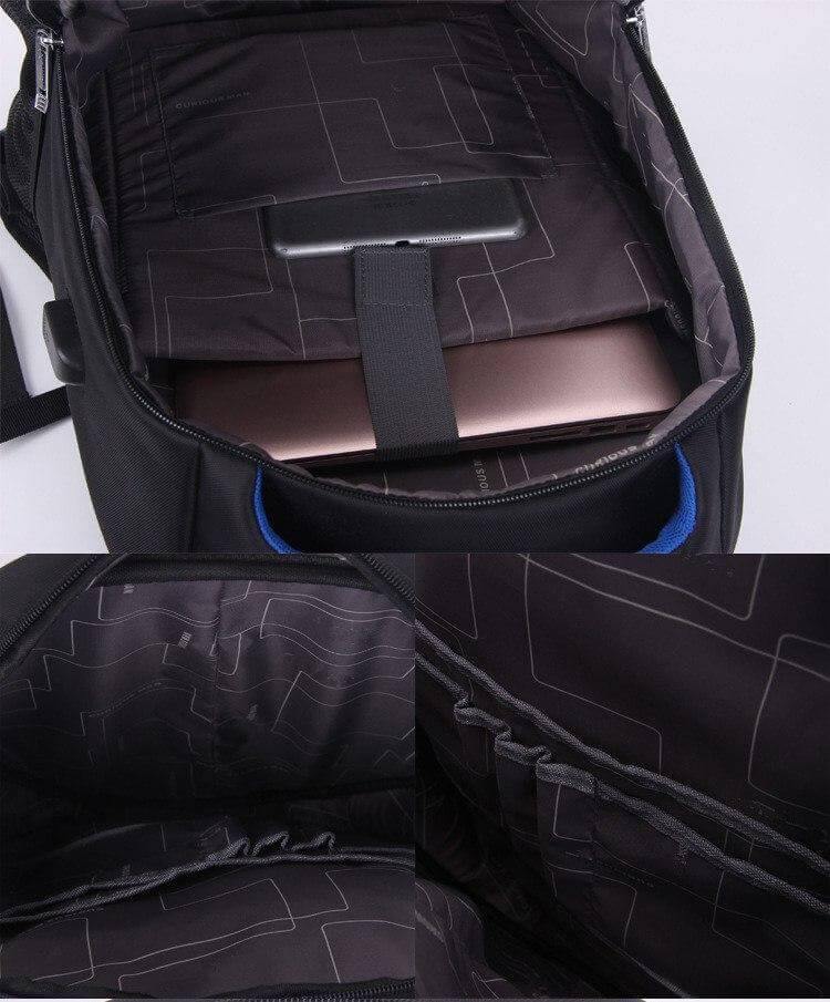 Waterproof Shoulder Vintage Oil Wax Canvas Backpack - Image 6