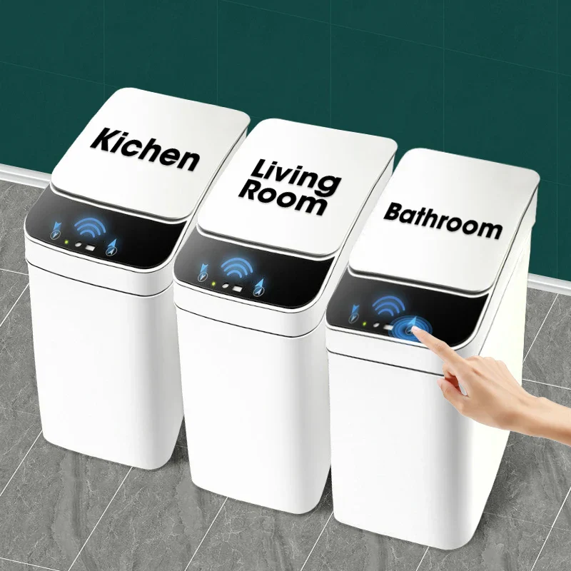 Waterproof Smart Wave Sensor Automatic Trash Can - Image 2