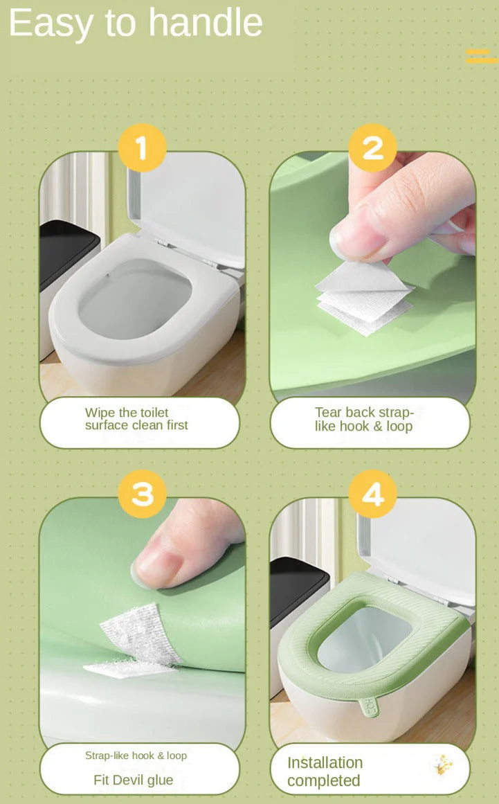 Waterproof Soft Toilet Seat Cover Lifter - Image 3
