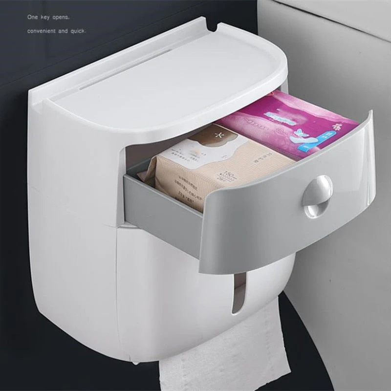 Waterproof Toilet Paper Holder Storage Box - Image 14