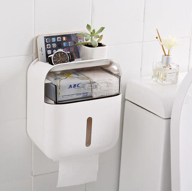 Waterproof Toilet Paper Holder Storage Box - Image 17