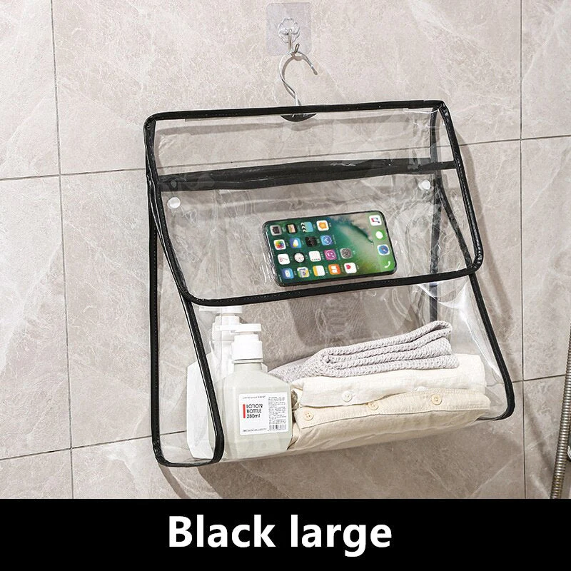 Waterproof Transparent Hanging Bathroom Organizer Bag - Image 9