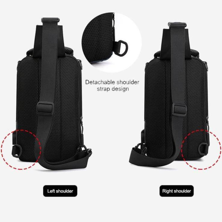 Waterproof USB Cross Body Shoulder Bag - Image 10