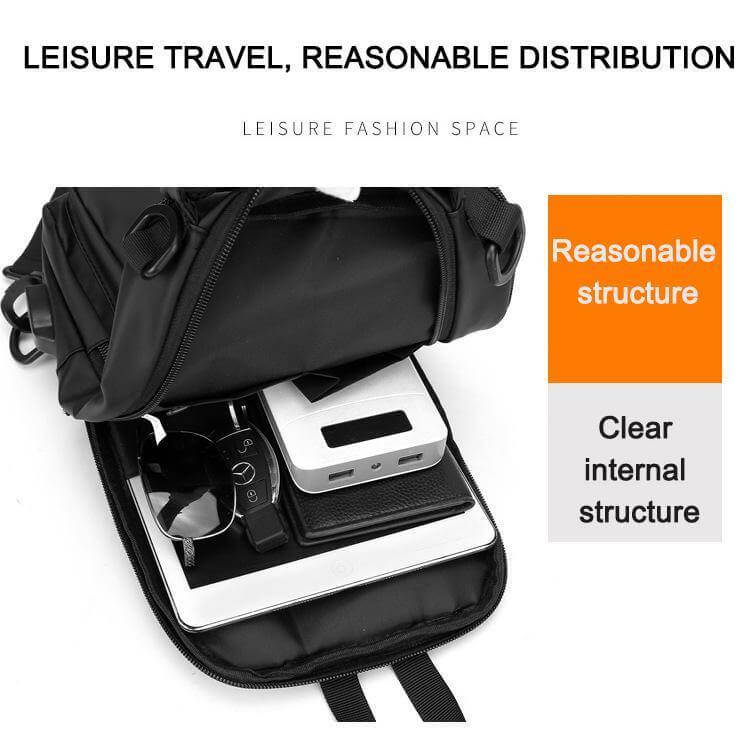 Waterproof USB Cross Body Shoulder Bag - Image 6