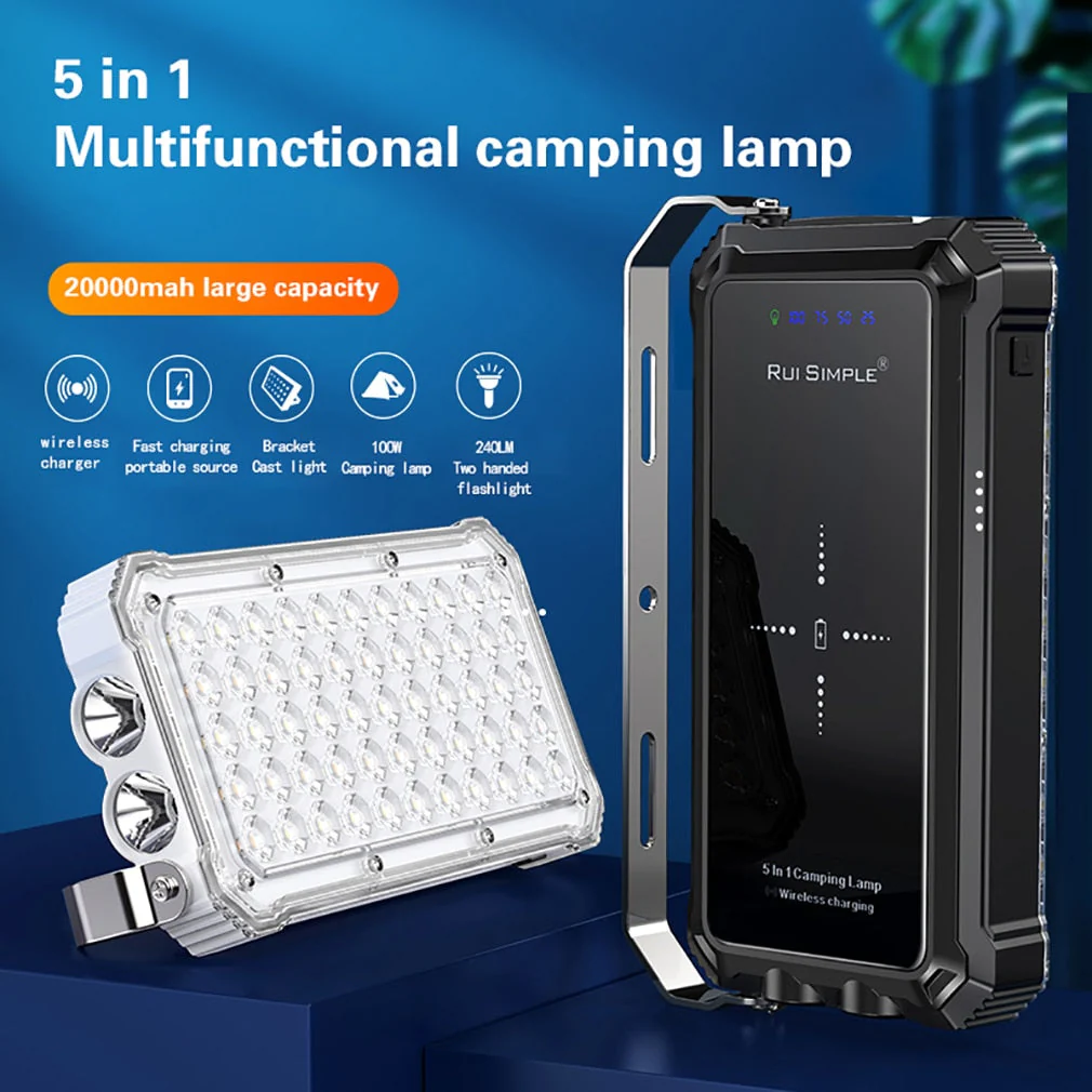 Waterproof Wireless Charging LED Lamp Power Bank - Image 5
