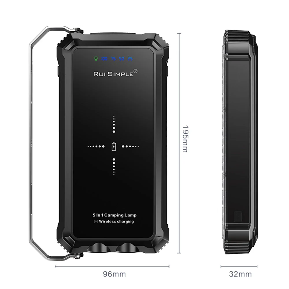 Waterproof Wireless Charging LED Lamp Power Bank - Image 7