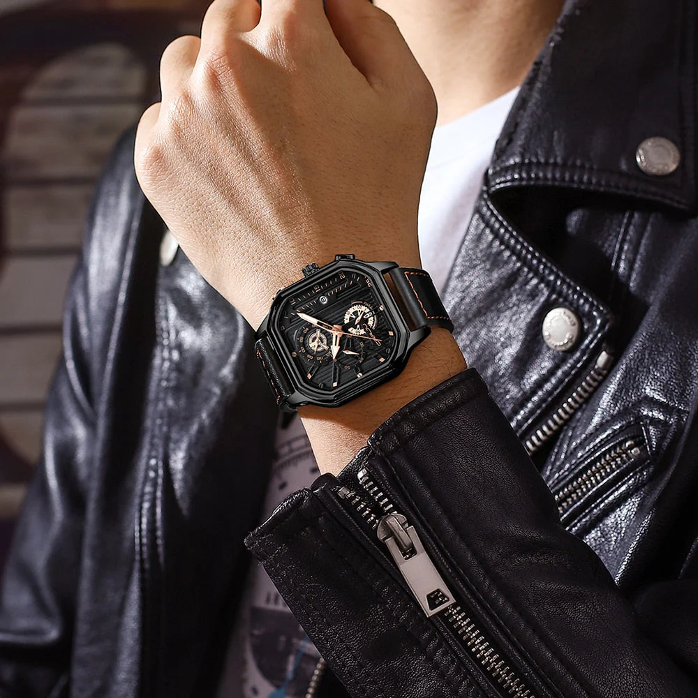 Wavefront Timely Square Waterproof Watch - Image 5