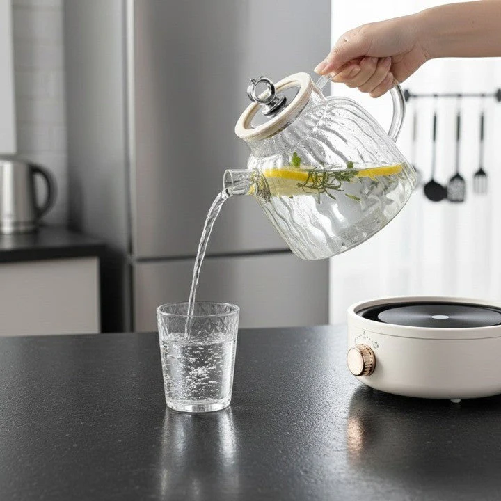 Wavy Glass Heat Adjustable Tea Maker - Image 3
