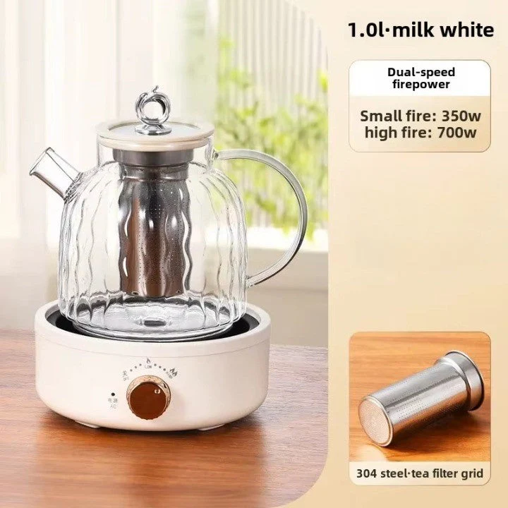 Wavy Glass Heat Adjustable Tea Maker - Image 7