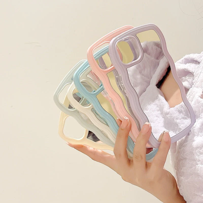 Wavy Makeup Mirror Phone Case - Image 10