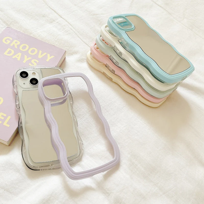 Wavy Makeup Mirror Phone Case - Image 2