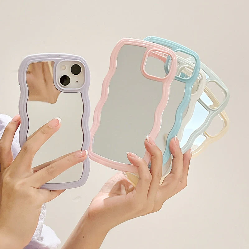 Wavy Makeup Mirror Phone Case - Image 7