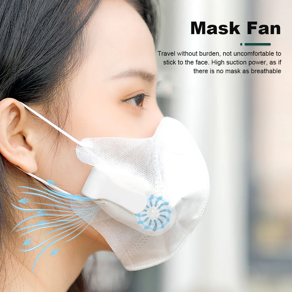Wearable Clip-On Face Mask Fan - Image 2