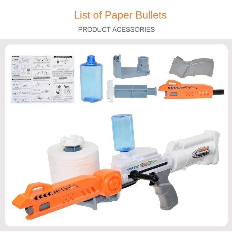 Wet Roll Paper Toy Shooting Gun - Image 9