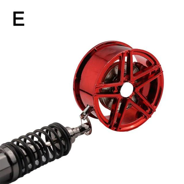 Wheel Rim Rearview Mirror Car Keychain Decor - Image 5