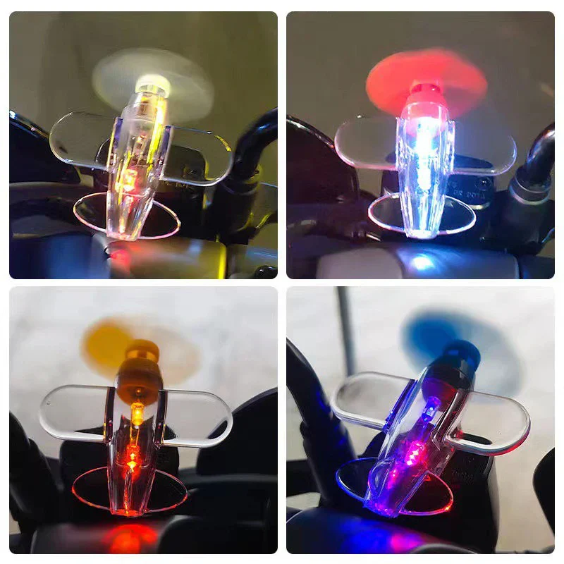 Wind-Powered LED Mini Airplane Car Decor - Image 3
