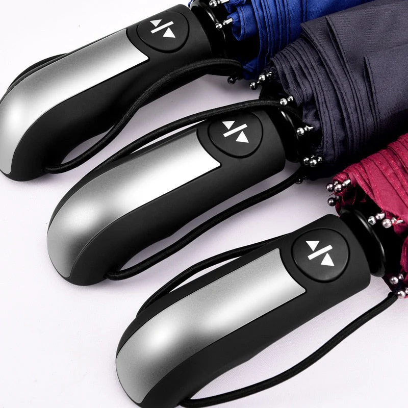 Wind Resistant Anti-UV Automatic Sleek Umbrella - Image 3