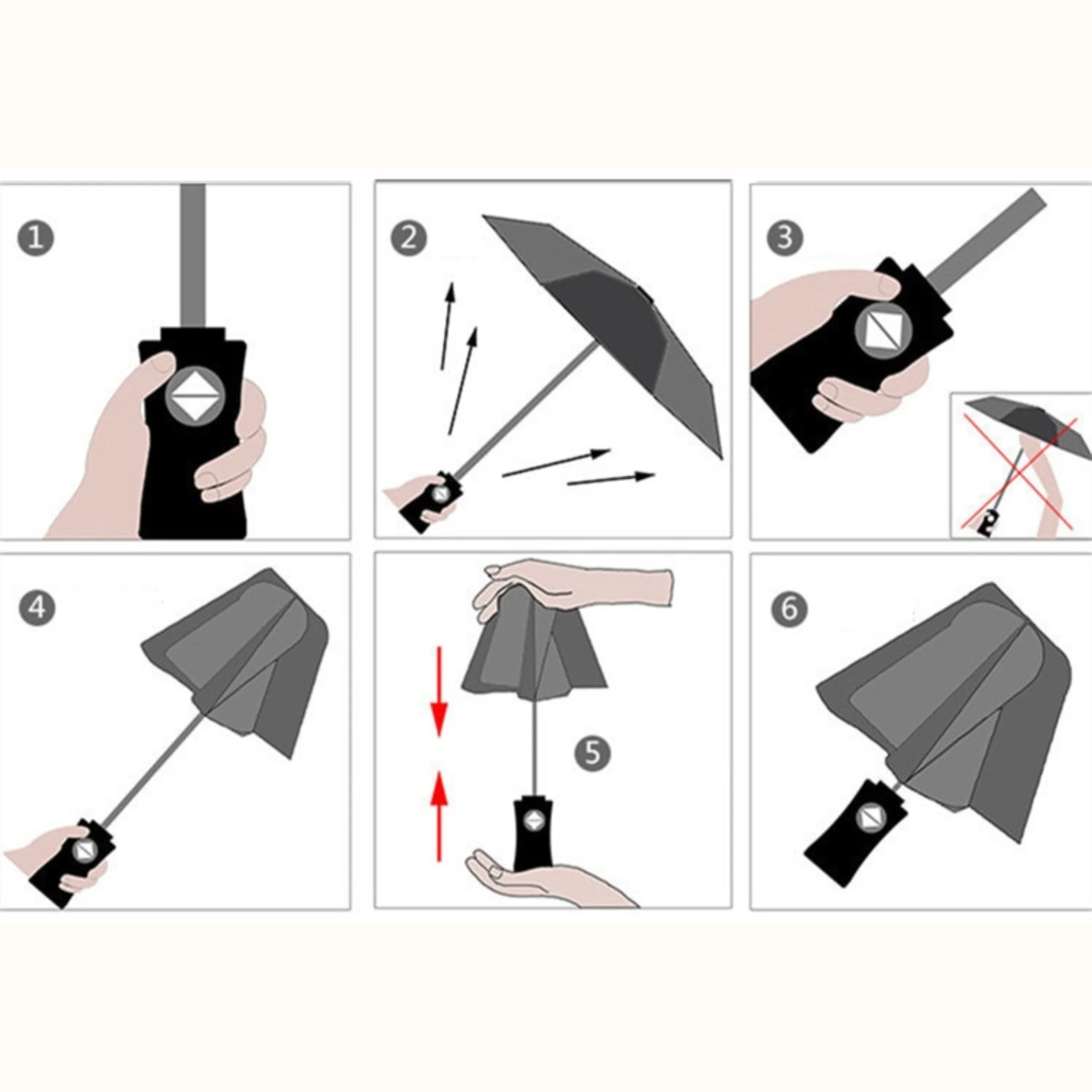 Wind Resistant Anti-UV Automatic Sleek Umbrella - Image 6