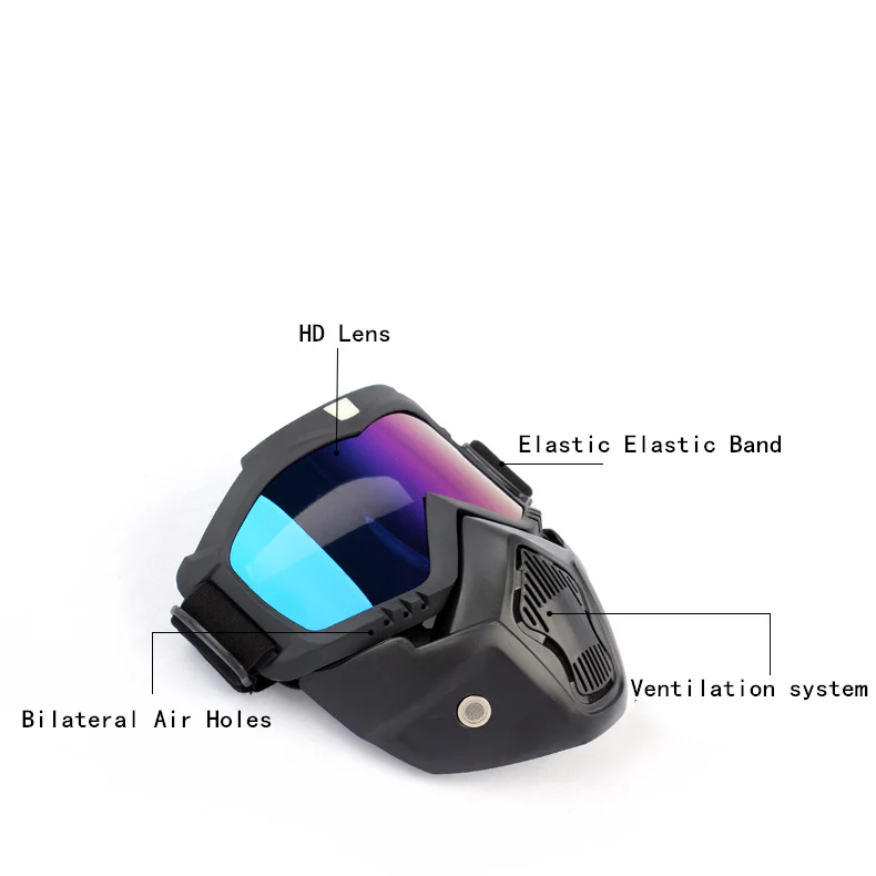 Windproof Motorcycle Snowboard Helmet Goggles - Image 4