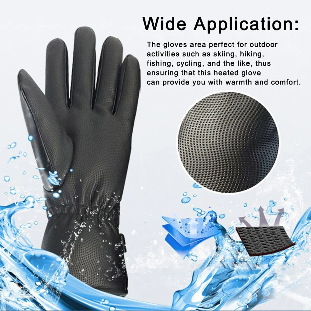 Windproof Unisex Heated Gloves - Image 3