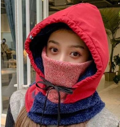 Winter Hooded Warm Thick Mask Hat - Image 16