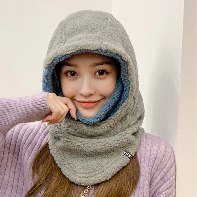 Winter Hooded Warm Thick Mask Hat - Image 22