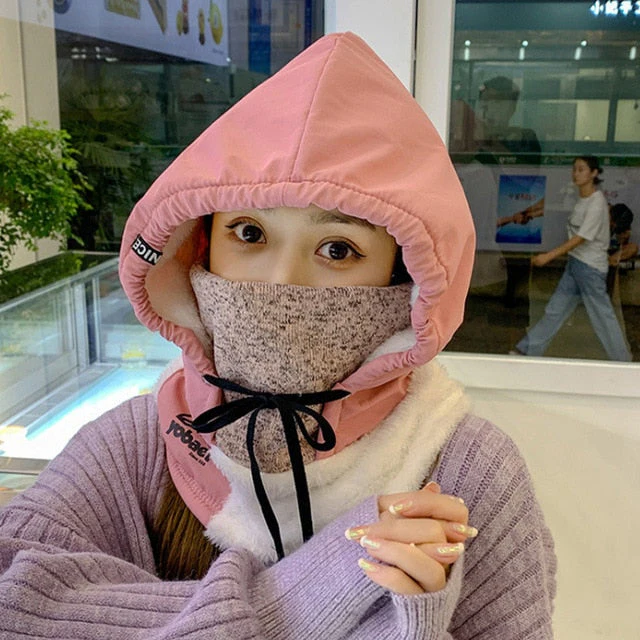 Winter Hooded Warm Thick Mask Hat - Image 31