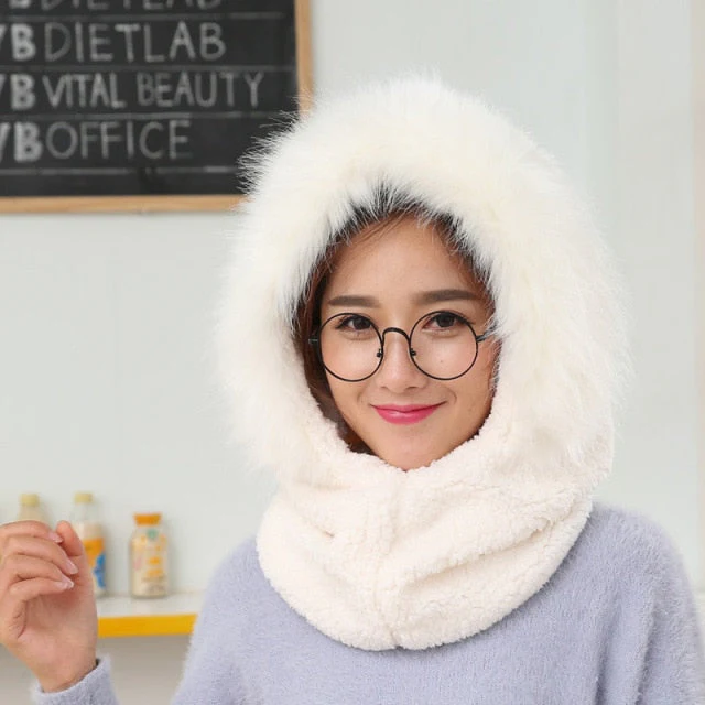 Winter Hooded Warm Thick Mask Hat - Image 32