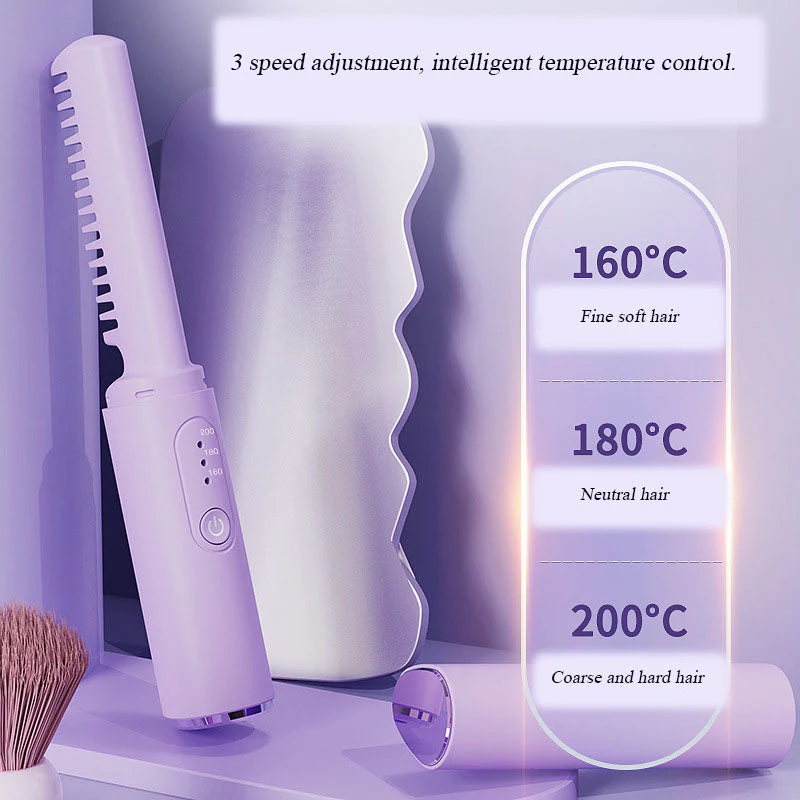 Wireless Anti-Burn Portable Hair Styler Comb - Image 2