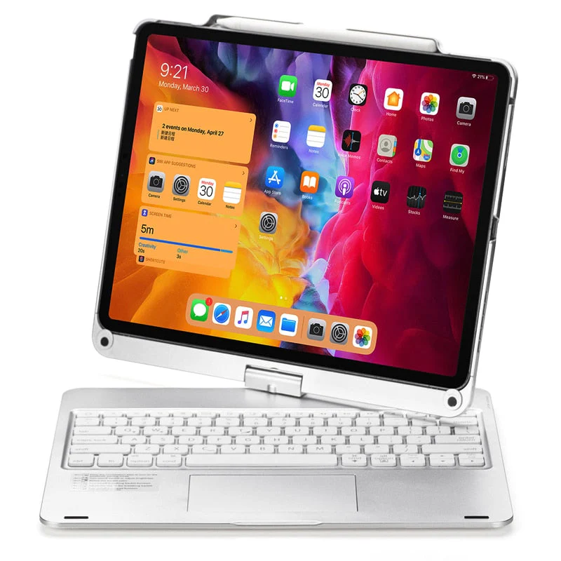 Wireless Backlit Keyboard iPad Holder Case - Image 10