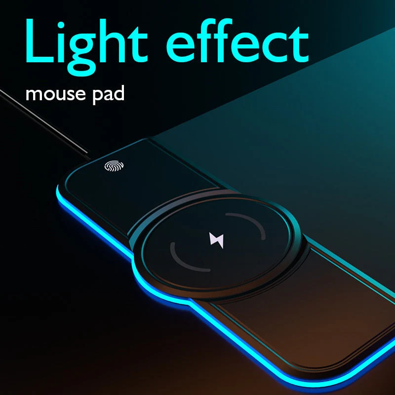 Wireless Charging RGB Luminous Mouse Mat - Image 3