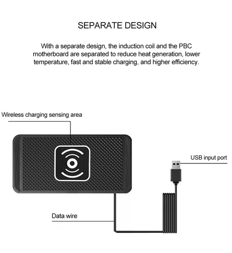 Wireless Non-Slip Car Fast Phone Charger Pad - Image 3