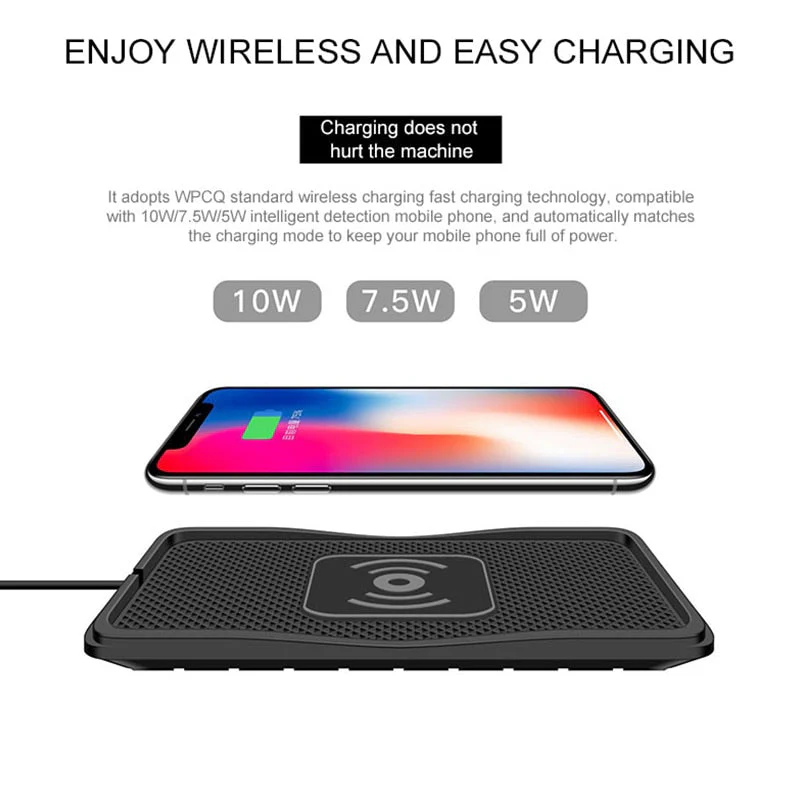 Wireless Non-Slip Car Fast Phone Charger Pad - Image 4