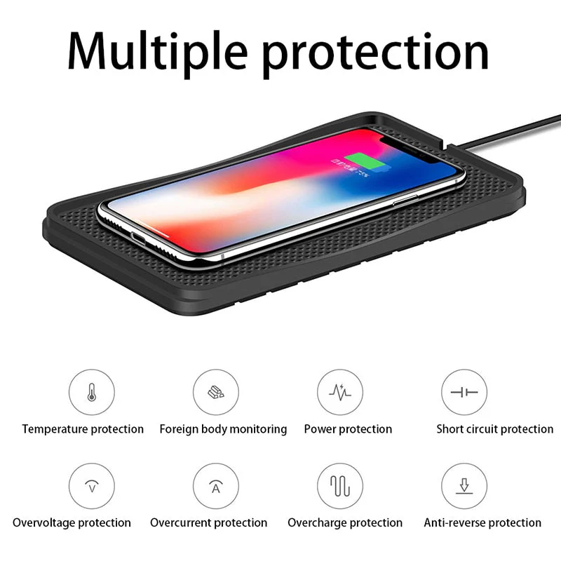 Wireless Non-Slip Car Fast Phone Charger Pad - Image 5