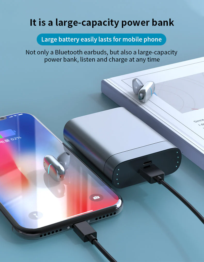 Wireless Touch Control Power Bank Earphone - Image 12